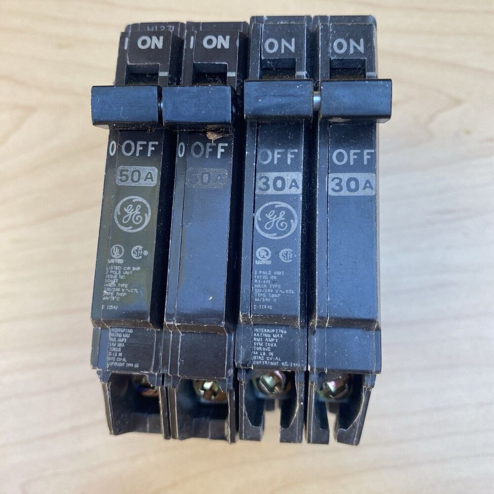 GE Q-Line Double Pole Circuit Breakers THQL 50A & 30A 120/240V New Unused